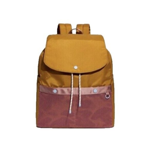 Madewell MWL Small crossbody market bag/backpack, gold with rose mesh pockets - Picture 2 of 12